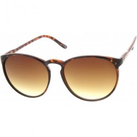 Round Large Retro Fashion P-3 Shape Keyhole Round Sunglasses (Dark-Tortoise Amber) - C611J47JIAJ $8.59