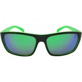 Rectangular Polarized Sunglasses for Women Men - LP10506 - Green / Mirror Green Lens - C118HL5QKUK $32.87