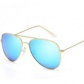 Oversized Fashion Classic Avaition Polarized Sunglasses Women Men 001 Silver Blue Multi - 005 Gold Ice Blue - CJ18Y3MZC79 $9.91
