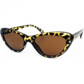 Cat Eye A3329 Clout Goggles Cat Eye Vintage Mod Style Retro Kurt Cobain Sunglasses - Leopard Brown - C318D98GIW4 $14.50