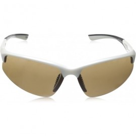 Semi-rimless G4407 Sport Semi Rimless Extreme Lens Sunglasses - Shiny Aluminum White & Black - CM11HJOTKAH $41.07