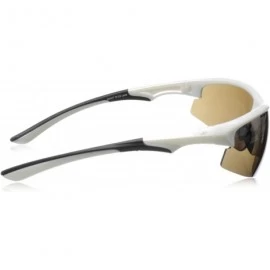 Semi-rimless G4407 Sport Semi Rimless Extreme Lens Sunglasses - Shiny Aluminum White & Black - CM11HJOTKAH $41.07