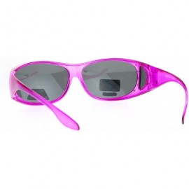 Wrap Womens Rhinestone Polarized Oval Fit Over Sunglasses - Pink - C811YHJ94GD $11.65