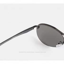 Rectangular Genuine quality rimless pilot sunglasses ultra light Al-Mg fashion polarized and UV400 - Night Vision - C218GA3GA...
