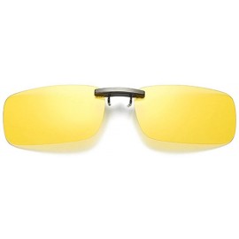 Rimless Clip on Sunglasses Men Accessories Women Polarized Night Vision Glasses - Yellow - CC18E9SEGAU $9.28