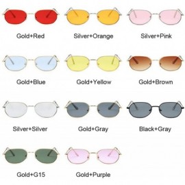 Square Small Pink Hexagon Sunglasses Women Luxury Er Eyewear Shades Ladies Alloy Mirror Sun Glasses Female UV400 - CV199C73H9...