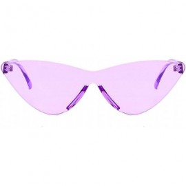 Square Lightweight Sunglasses for Men Women Triangle - Purple - CN18RO05TK6 $11.95