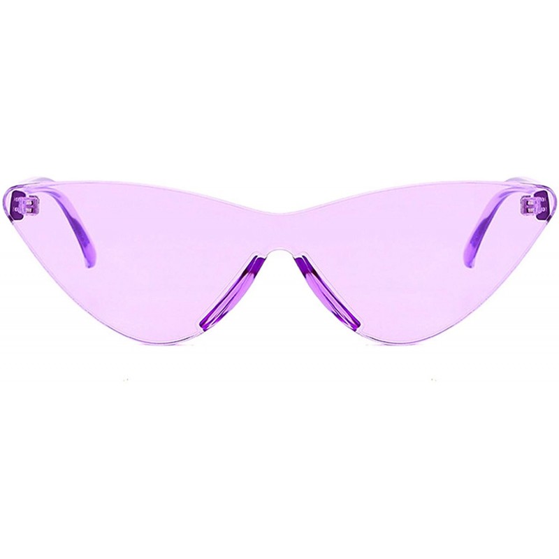 Square Lightweight Sunglasses for Men Women Triangle - Purple - CN18RO05TK6 $11.95