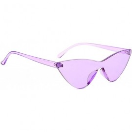 Square Lightweight Sunglasses for Men Women Triangle - Purple - CN18RO05TK6 $11.95