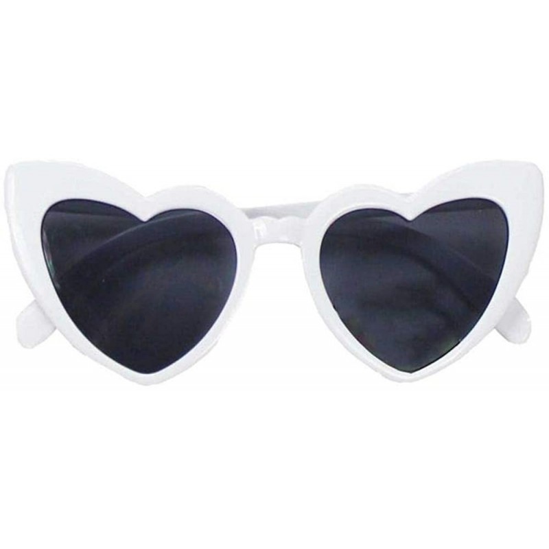 Cat Eye Cat-Eye Heart Sunglasses Style SUN1000 - White - CW190DEIH9I $7.35