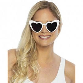 Cat Eye Cat-Eye Heart Sunglasses Style SUN1000 - White - CW190DEIH9I $7.35