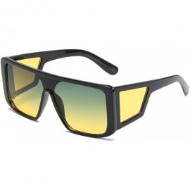 Goggle Owersized Aviator Sunglasses Polarized-One Piece Mirror Shade Glasses Unisex - F - CX190ECNKA9 $37.06