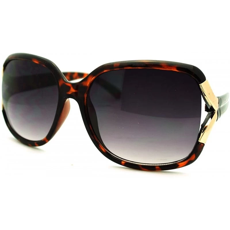 Square Women's Sunglasses Classy Designer Square Frame Shades - Tortoise - CP11QKI1YK3 $10.94