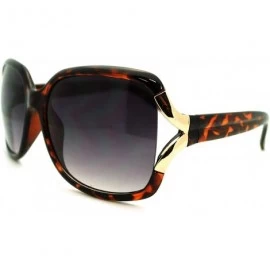 Square Women's Sunglasses Classy Designer Square Frame Shades - Tortoise - CP11QKI1YK3 $10.94