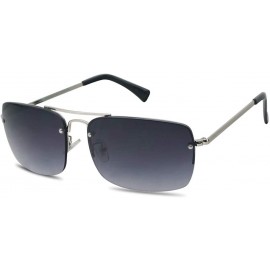 Rectangular Gradient Readers Strength Sunglasses Gunmetal - Silver Frame - Black Gradient - CV18U27GDRW $12.34