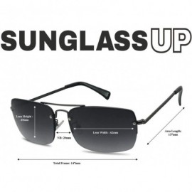 Rectangular Gradient Readers Strength Sunglasses Gunmetal - Silver Frame - Black Gradient - CV18U27GDRW $12.34