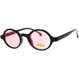 Round Color Bright Lens Round Retro Vintage Hippie Plastic Sunglasses - Red - CK12N4VLW7F $11.98