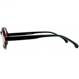 Round Color Bright Lens Round Retro Vintage Hippie Plastic Sunglasses - Red - CK12N4VLW7F $11.98