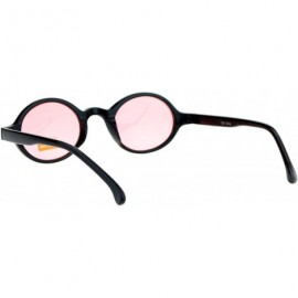 Round Color Bright Lens Round Retro Vintage Hippie Plastic Sunglasses - Red - CK12N4VLW7F $11.98