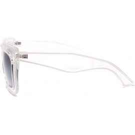 Square Futuristic Tron Inspired Cool Transparent Mens womens Party Sunglasses - White - C218U6MSGLI $13.89