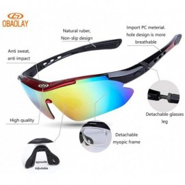 Sport Sunglasses for Sports Polarized Cycling Men UV Protection RX Lens Frame - Black - C418UMC0L7I $19.29