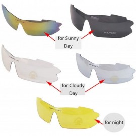 Sport Sunglasses for Sports Polarized Cycling Men UV Protection RX Lens Frame - Black - C418UMC0L7I $19.29