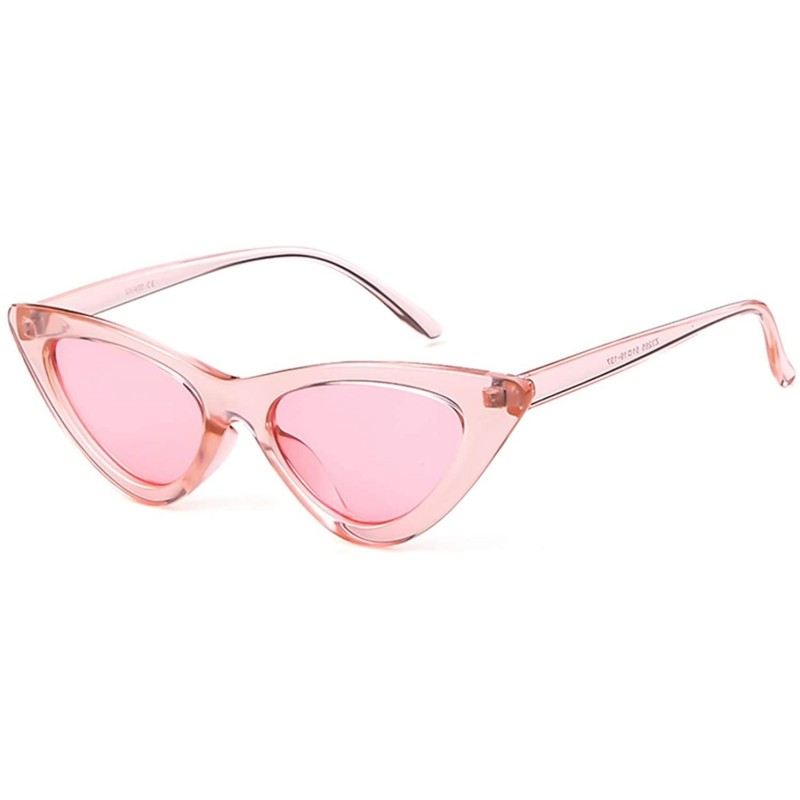 Goggle Retro Clout Goggles Vintage Cat Eye Sunglasses Women Glasses Kurt Cobain Trendy Narrow Plastic Frame - CF18I3XTC20 $8.62