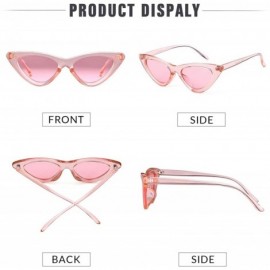 Goggle Retro Clout Goggles Vintage Cat Eye Sunglasses Women Glasses Kurt Cobain Trendy Narrow Plastic Frame - CF18I3XTC20 $8.62