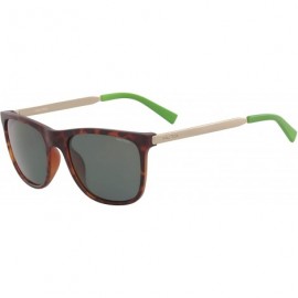 Rectangular Men's N3630sp Rectangular Sunglasses - Matte Dark Tortoise/Grey Polarized - CH18KMAWYDN $62.32