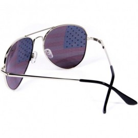 Wayfarer American Flag Mirror Novelty Decorative Sunglasses - 2-silver-black Gift Box - CJ11O2QD3HH $10.41