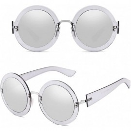 Sport Popular Design Eyewear Eyeglasses Sunglasses for Women Ladies Round Vintage - Silver - CR1808L8GZY $11.33