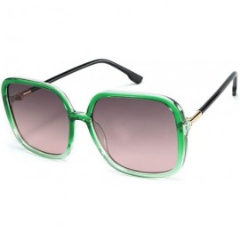 Aviator Women Fashion Street Photography Trend Sunglasses for Girls Selfy Sun Glasses 083 - Greenred - C418AN3U0QW $9.43