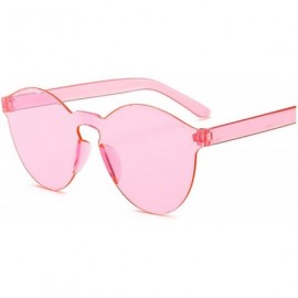 Square Fashion RimlVintage Round Mirror Sunglasses Women Luxury Design Yellow Sun Glasses Oculos - Pink - CL197Y6U9S8 $17.80