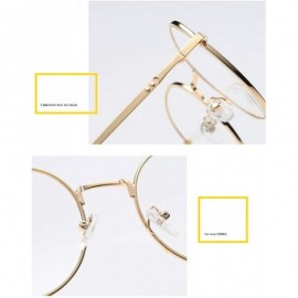 Round Nerd round metal Glasses Fashion Frame for Men Women clear lens Eyewear - Color 6 - CJ18Q9TU69Z $11.13