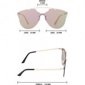 Rimless Men Women Sunglasses Blaze Double Bridge UV400 Protection Light Weight - C418DXZCWIQ $8.15