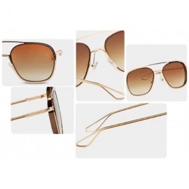 Aviator Fashion 2019 new sunglasses - ladies sunglasses - double beam sunglasses - A - CK18S9HWU8R $41.88