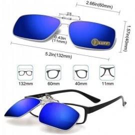 Goggle Polarized Clip-on Sunglasses Mens/Womens Flip-Up Sun Lenses fit Outdoor Sports - Blue - CJ18GC0XNNC $15.95