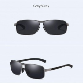 Square Polarizing sunglasses Classic square full frame sunglasses Driving Sunglasses - B - C818Q6ZO2MI $30.42