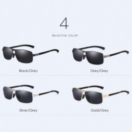 Square Polarizing sunglasses Classic square full frame sunglasses Driving Sunglasses - B - C818Q6ZO2MI $30.42