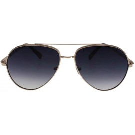 Aviator Jaxon - Textured Metal Frame Aviator Sunglasses - Gold / Smoke - C4196RNRA3C $9.63