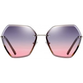 Oversized The New Fashion Sunglasses for Women Oversized Vintage Shades Polarized - Gradient Pink - C618RTGUS5K $13.63