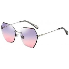 Oversized The New Fashion Sunglasses for Women Oversized Vintage Shades Polarized - Gradient Pink - C618RTGUS5K $13.63