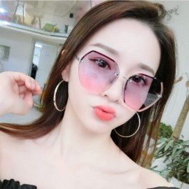 Oversized The New Fashion Sunglasses for Women Oversized Vintage Shades Polarized - Gradient Pink - C618RTGUS5K $13.63