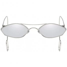 Round Unisex Sunglasses Retro Silver Drive Holiday Round Non-Polarized UV400 - Silver - C918R95AY5S $10.22