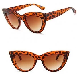 Cat Eye Vintage Cat Eye Sunglasses for Women Men Classic Retro Glasses UV 400 Lens Reflective Sunglasses - C4 Leopard Tea - C...