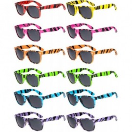 Wayfarer Wholesale 80'S Retro Style Bulk Lot Promotional Unisex Sunglasses - 12 Pack - 1h-color Frame - CN18YQEY9WW $43.43