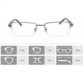 Rectangular Metal Frame Blue Light Blocking Reading Glasses 1.56 Lenses-6334 - CK17YI0KZXQ $13.86