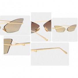 Aviator 2019 new sunglasses - cat eye sunglasses - ladies face fashion frame sunglasses - E - C718SKOMN9T $33.13