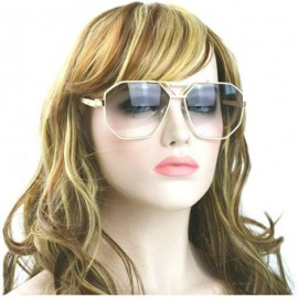 Rectangular unisex rectangular sunglasses special metal bridge - Beige - CF12IN2QUDT $23.06