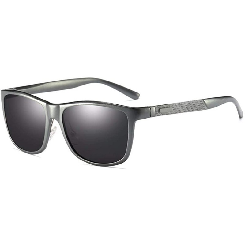 Aviator Sunglasses Aluminum Magnesium Full Frame Sunglasses Polarization of Men's Business Sunglasses - C - CI18QS0DXTD $37.93